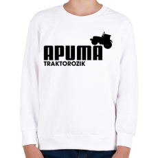 PRINTFASHION Apuma traktorozik - Gyerek pulóver - Fehér