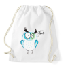 PRINTFASHION Aquarell Fura Bagoly - So What? - Sportzsák, Tornazsák - Fehér