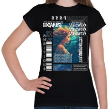 PRINTFASHION Aquarius - Streetwear style - Női póló - Fekete női póló