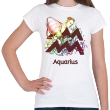 PRINTFASHION Aquarius színes - Női póló - Fehér női póló