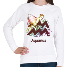 PRINTFASHION Aquarius színes - Női pulóver - Fehér