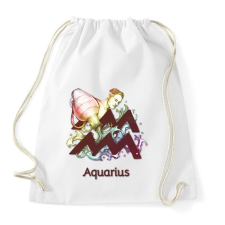 PRINTFASHION Aquarius színes - Sportzsák, Tornazsák - Fehér tornazsák