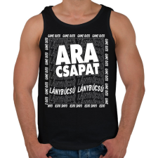 PRINTFASHION Ara csapat -Lánybúcsú - Férfi atléta - Fekete atléta, trikó