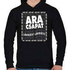 PRINTFASHION Ara csapat -Lánybúcsú - Férfi kapucnis pulóver - Fekete férfi pulóver, kardigán