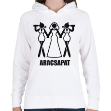 PRINTFASHION Aracsapat - Női kapucnis pulóver - Fehér