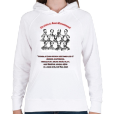 PRINTFASHION Aradi Vértanúk Minta I. - Női kapucnis pulóver - Fehér női pulóver, kardigán