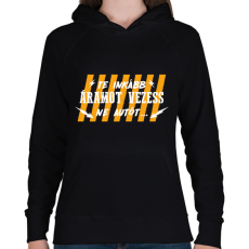 PRINTFASHION Áramot vezess - Női kapucnis pulóver - Fekete