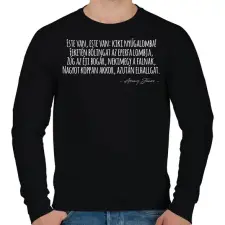 PRINTFASHION Arany János- Családi kör - Férfi pulóver - Fekete férfi pulóver, kardigán