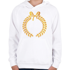 PRINTFASHION Arany koszorú - Gyerek kapucnis pulóver - Fehér gyerek pulóver, kardigán