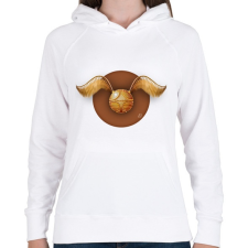 PRINTFASHION Arany labda - Női kapucnis pulóver - Fehér női pulóver, kardigán