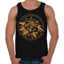 PRINTFASHION Arany rózsa - Férfi atléta - Fekete atléta, trikó