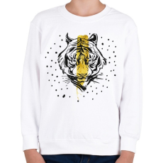 PRINTFASHION Arany tigris - Gyerek pulóver - Fehér