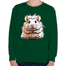 PRINTFASHION Aranyos hörcsög - Gyerek pulóver - Sötétzöld