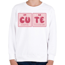 PRINTFASHION Aranyos kémia - Gyerek pulóver - Fehér