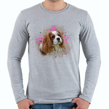 PRINTFASHION aranyos kutyus - Férfi hosszú ujjú póló - Sport szürke férfi póló