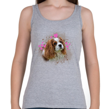 PRINTFASHION aranyos kutyus - Női atléta - Sport szürke női trikó