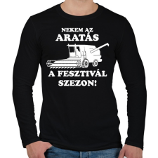 PRINTFASHION aratas fesztival  - Férfi hosszú ujjú póló - Fekete férfi póló