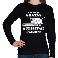 PRINTFASHION aratas fesztival  - Női pulóver - Fekete