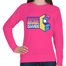 PRINTFASHION Arcade Games - Női pulóver - Fukszia női pulóver, kardigán