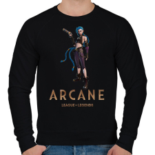 PRINTFASHION Arcane - Fortnite Jinx - Férfi pulóver - Fekete férfi pulóver, kardigán
