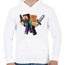 PRINTFASHION Archer Steve - Férfi kapucnis pulóver - Fehér férfi pulóver, kardigán