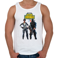 PRINTFASHION Arctic A. & Stingray Fortnite - Férfi atléta - Fehér