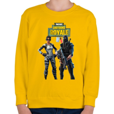 PRINTFASHION Arctic A. & Stingray Fortnite - Gyerek pulóver - Sárga