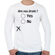 PRINTFASHION Are you drunk ? - Férfi hosszú ujjú póló - Fehér férfi póló