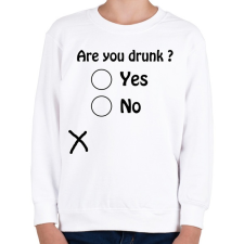 PRINTFASHION Are you drunk ? - Gyerek pulóver - Fehér gyerek pulóver, kardigán