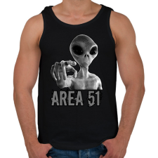 PRINTFASHION AREA 51 - Férfi atléta - Fekete atléta, trikó