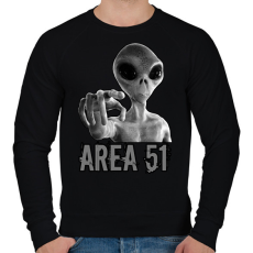 PRINTFASHION AREA 51 - Férfi pulóver - Fekete