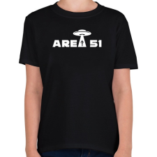 PRINTFASHION Area 51 - Gyerek póló - Fekete gyerek póló