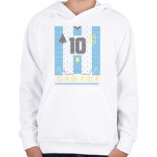 PRINTFASHION Argentin mez - Gyerek kapucnis pulóver - Fehér gyerek pulóver, kardigán