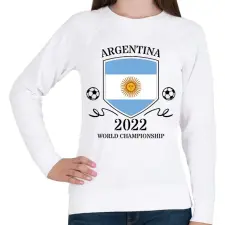 PRINTFASHION Argentina 2022 - Női pulóver - Fehér női pulóver, kardigán