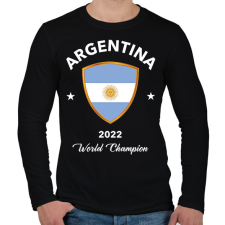 PRINTFASHION Argentina world champion 2 - Férfi hosszú ujjú póló - Fekete férfi póló
