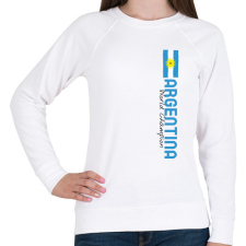 PRINTFASHION argentina world champion 3 - Női pulóver - Fehér női pulóver, kardigán