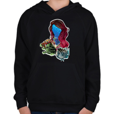 PRINTFASHION ariel - Gyerek kapucnis pulóver - Fekete