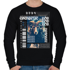 PRINTFASHION Aries - Streetwear style - Férfi pulóver - Fekete
