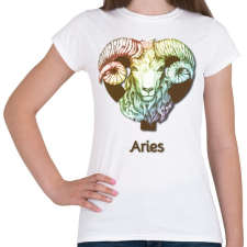 PRINTFASHION Aries színes - Női póló - Fehér női póló
