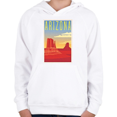 PRINTFASHION Arizona Vintage - Gyerek kapucnis pulóver - Fehér