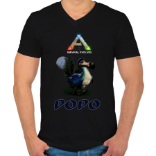 PRINTFASHION ARK-DODO - Férfi V-nyakú póló - Fekete férfi póló