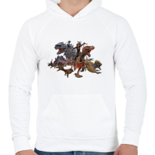 PRINTFASHION Ark - Férfi kapucnis pulóver - Fehér férfi pulóver, kardigán