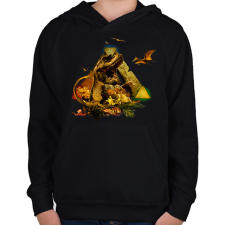 PRINTFASHION ark játék - Gyerek kapucnis pulóver - Fekete gyerek pulóver, kardigán