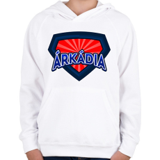 PRINTFASHION ÁRKÁDIA - Gyerek kapucnis pulóver - Fehér