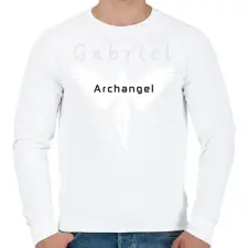 PRINTFASHION Arkangyal - Férfi pulóver - Fehér férfi pulóver, kardigán