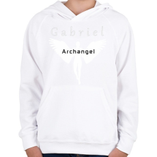 PRINTFASHION Arkangyal - Gyerek kapucnis pulóver - Fehér