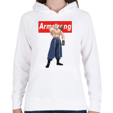 PRINTFASHION Armstrong - Női kapucnis pulóver - Fehér női pulóver, kardigán