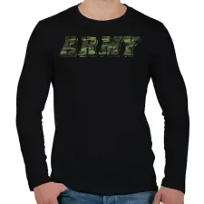 PRINTFASHION Army - Férfi hosszú ujjú póló - Fekete férfi póló