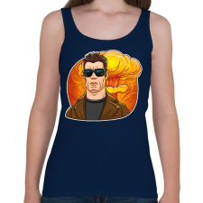 PRINTFASHION Arnold BooM Schwarzenegger - Női atléta - Sötétkék női trikó