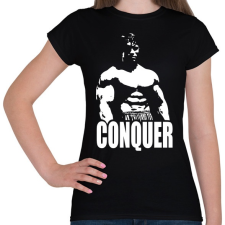 PRINTFASHION Arnold Conquer - Női póló - Fekete női póló